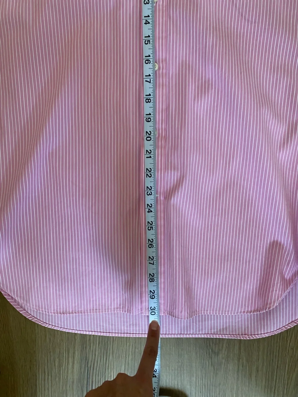 Polo by Ralph Lauren Pink and White Striped Cotton Long sleeve Dress Shirt
